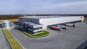 Widok realizacji hali magazynowej PIOMAR